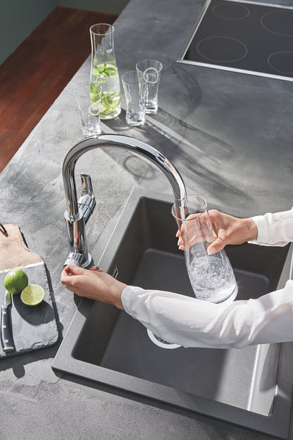 GROHE BLUE PURE BAUCURVE SINGLE-LEVER SINK MIXER WITH FILTER FUNCTION